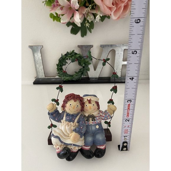 Kurt Adler Raggedy Ann & Andy Christmas Swing Ornament Vtg 2002 Simon Schuster - Picture 6 of 16